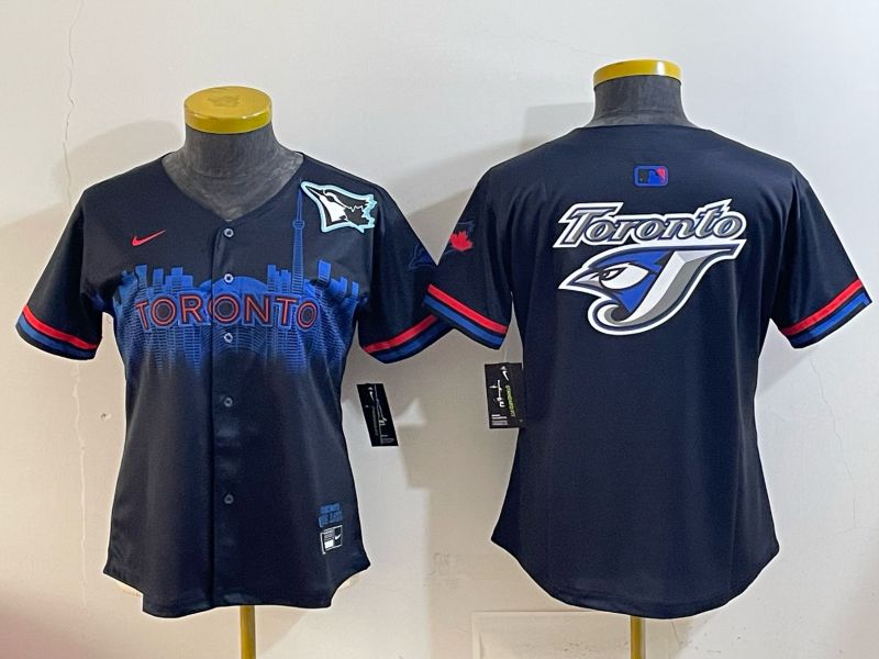 Women 2025 Toronto Blue Jays Blank black Joint Name Nike MLB Jersey style 0012